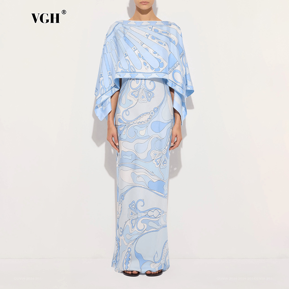 Summer Clothing Women Sale - VGH Lichtblauwe abstracte print tweedelige set