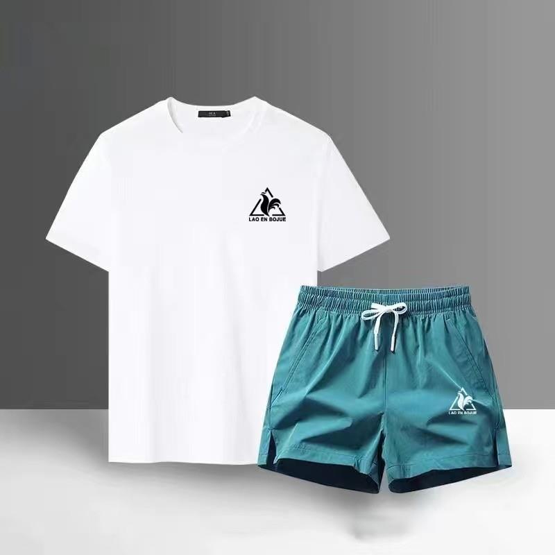 Summer Clothing Words - Herensportpak 2025 Rooster, korte mouwen, snel