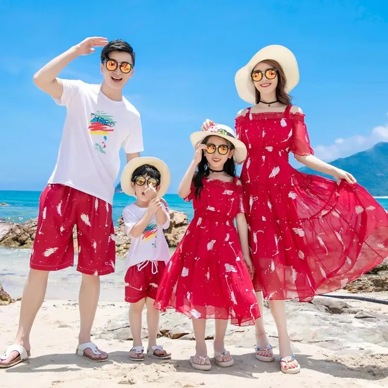 Summer Clothing Looks - Vakantie Vakantie Look Familie bijpassende kleding