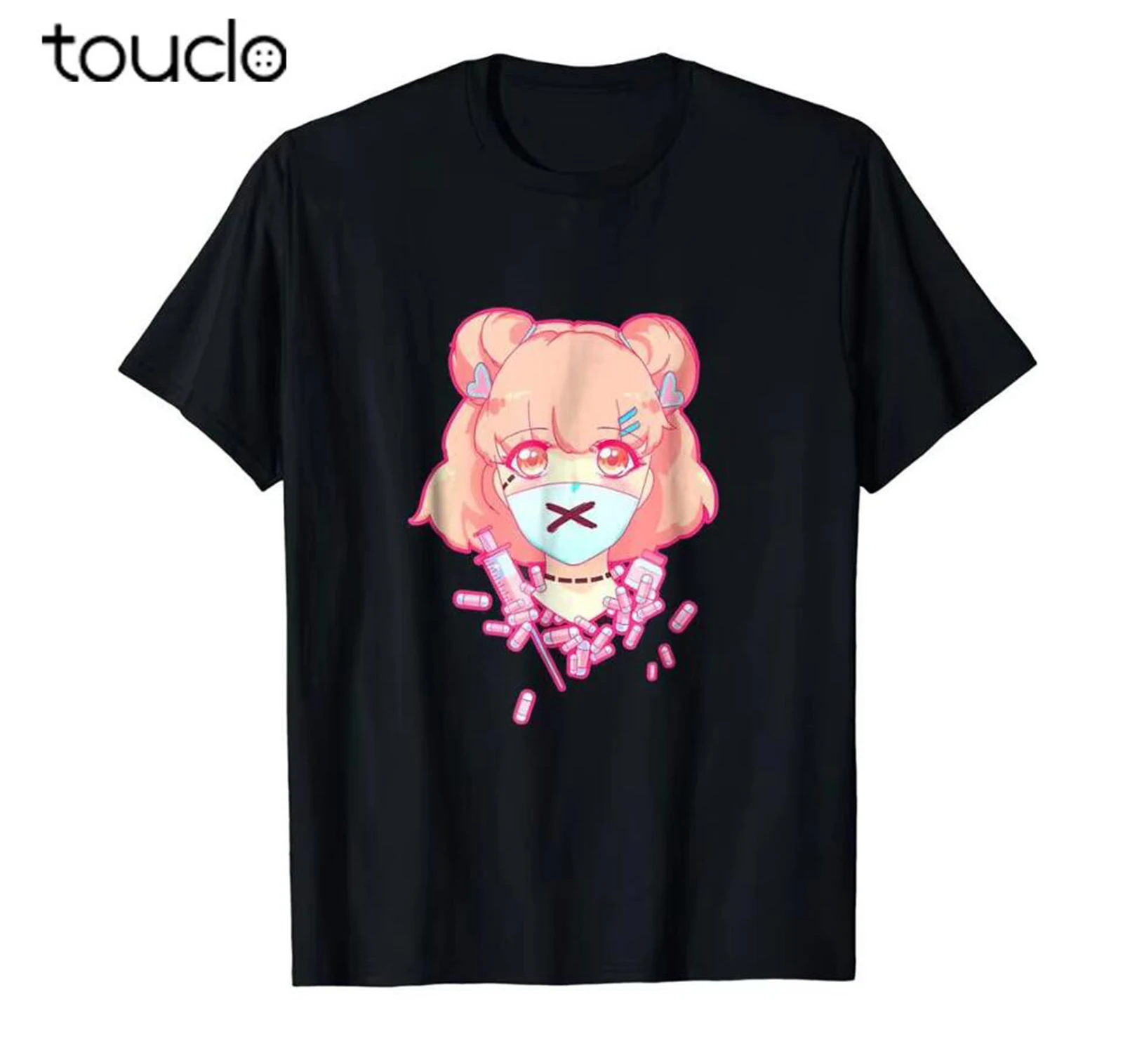 Summer Clothing H&M - Pastel Menhera Anime Pillen Psycho Shirt