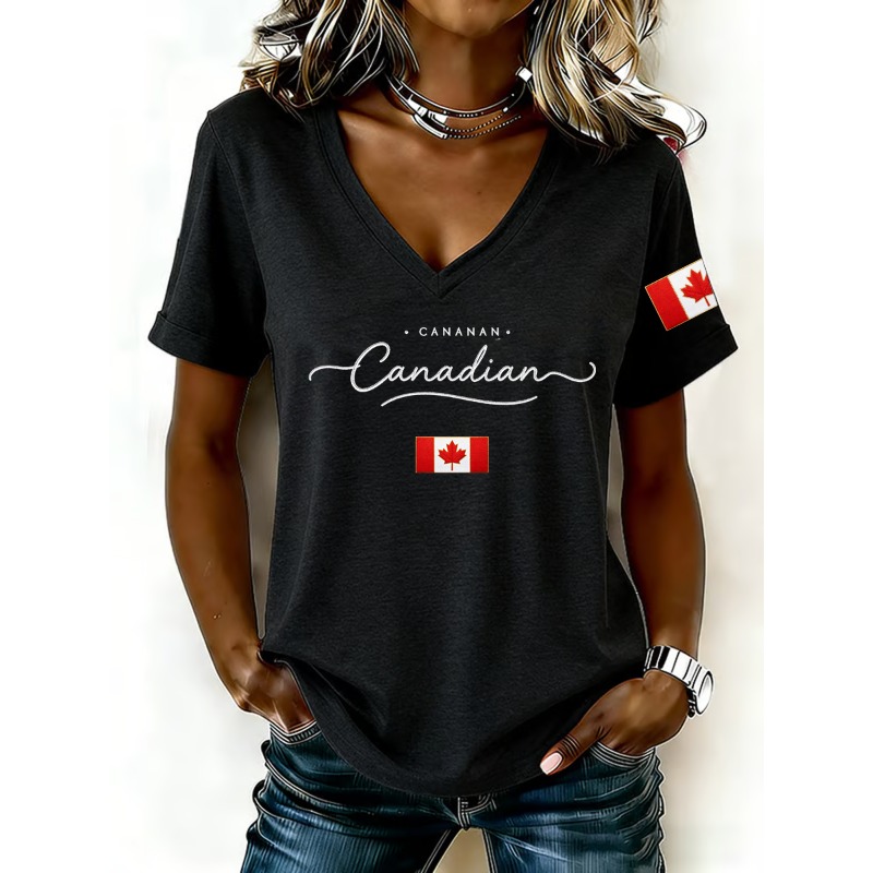 Summer Clothing Women Canada - Canada Nationale Vlag Print Dames T-shirts