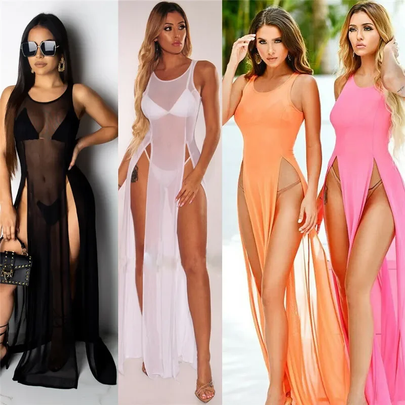 Summer Clothing H&M - Vrouwen Sexy Lange Jurk Mesh Doorzichtige