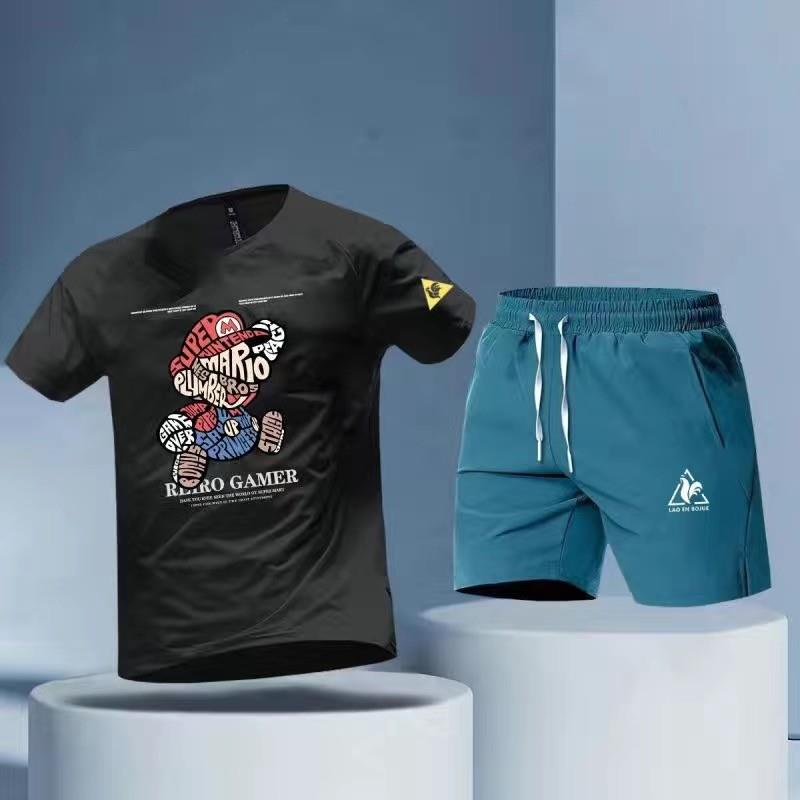 Summer Clothing Words - 2025 Nieuwe Rooster Heren Sportpak Korte