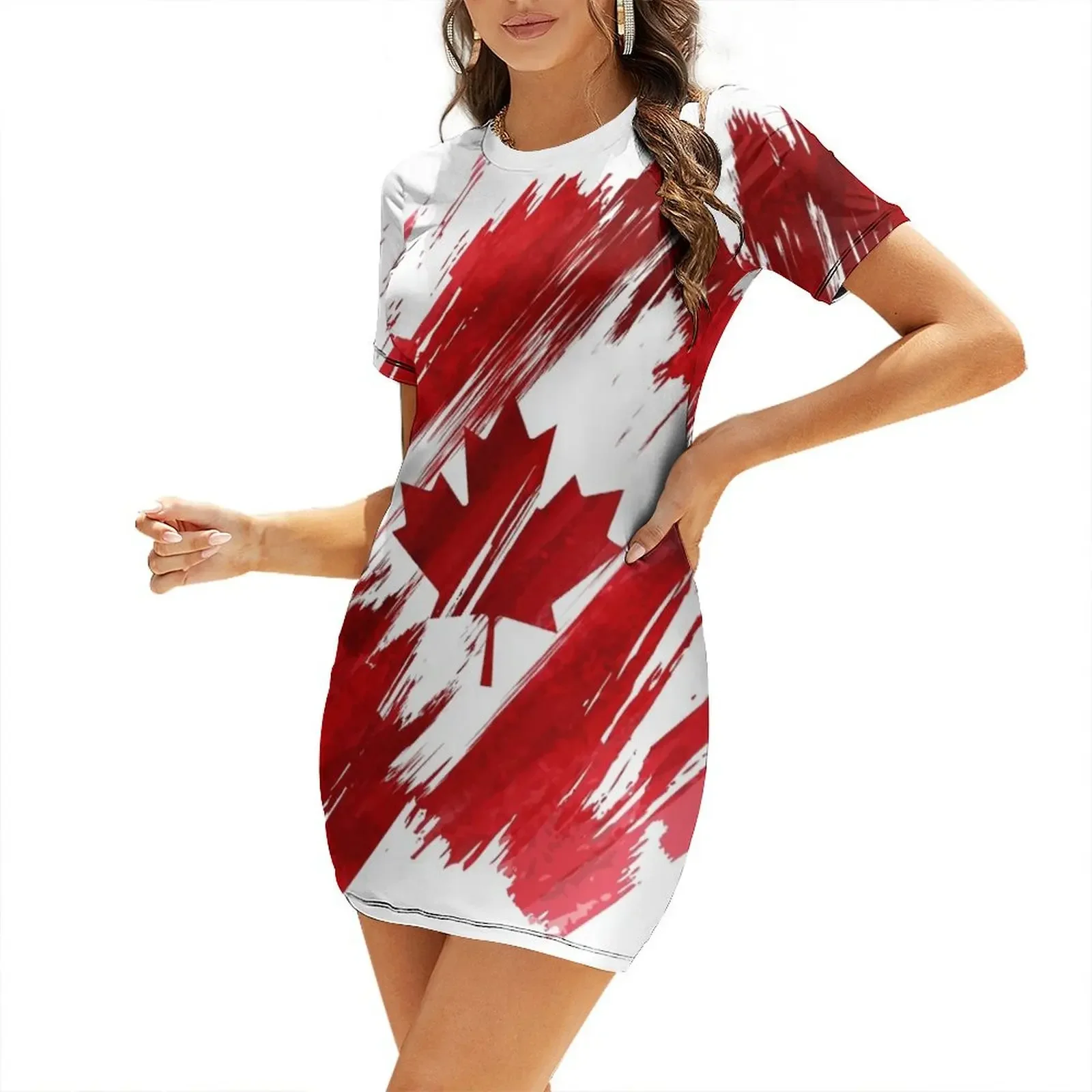Summer Clothing Women Canada - Canada korte mouwen jurk elegante avondjurken