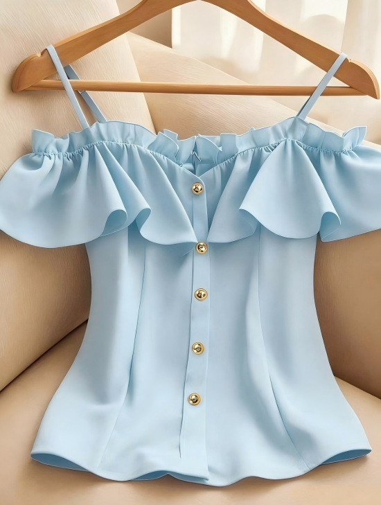 Summer Clothing Looks - Koreaanse chique look, jongere slanke blouse