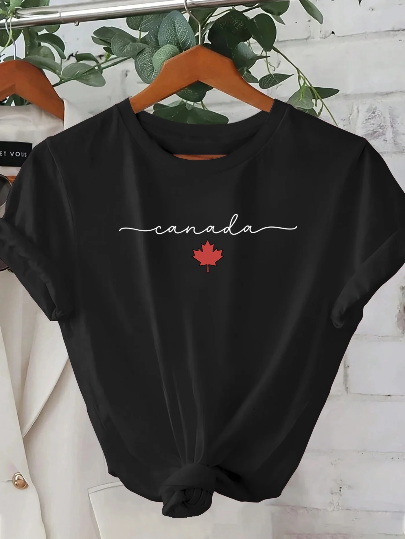 Summer Clothing Women Canada - Canada Maple Leaf Gedrukt Dames T-shirt