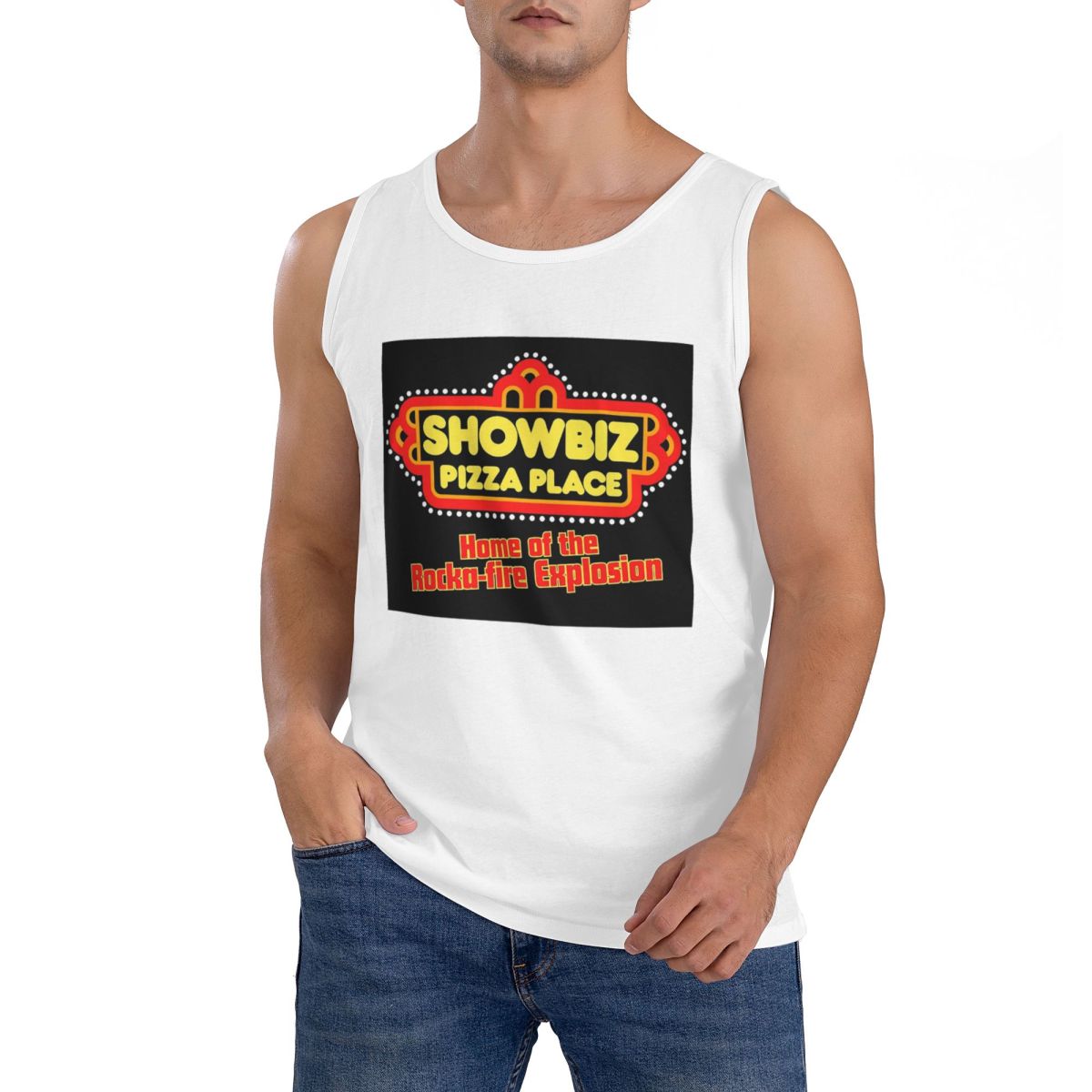 Summer Clothing Places - 100% Katoen Showbiz Pizza Place Retro