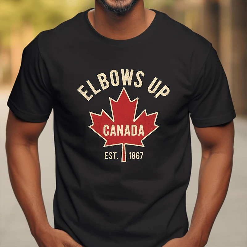Summer Clothing Women Canada - Elbows Up Canada T-shirt voor Mannen