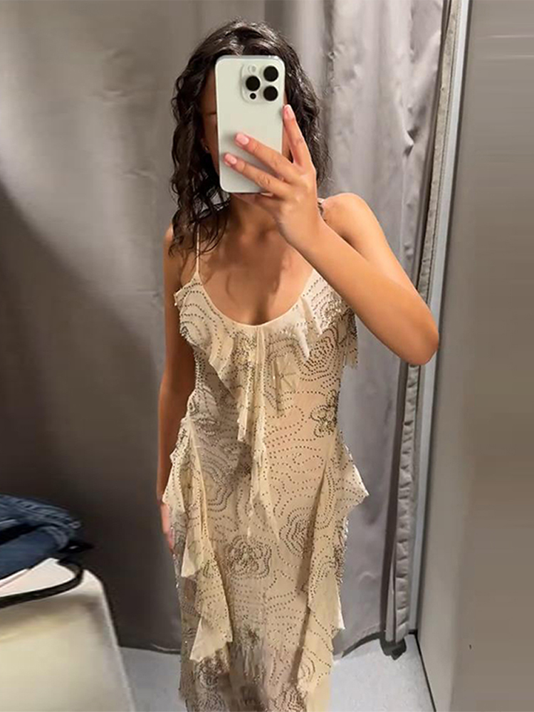 Summer Clothing H&M - 2026 Zomer Sexy Parelversierde Feestjurk Dames