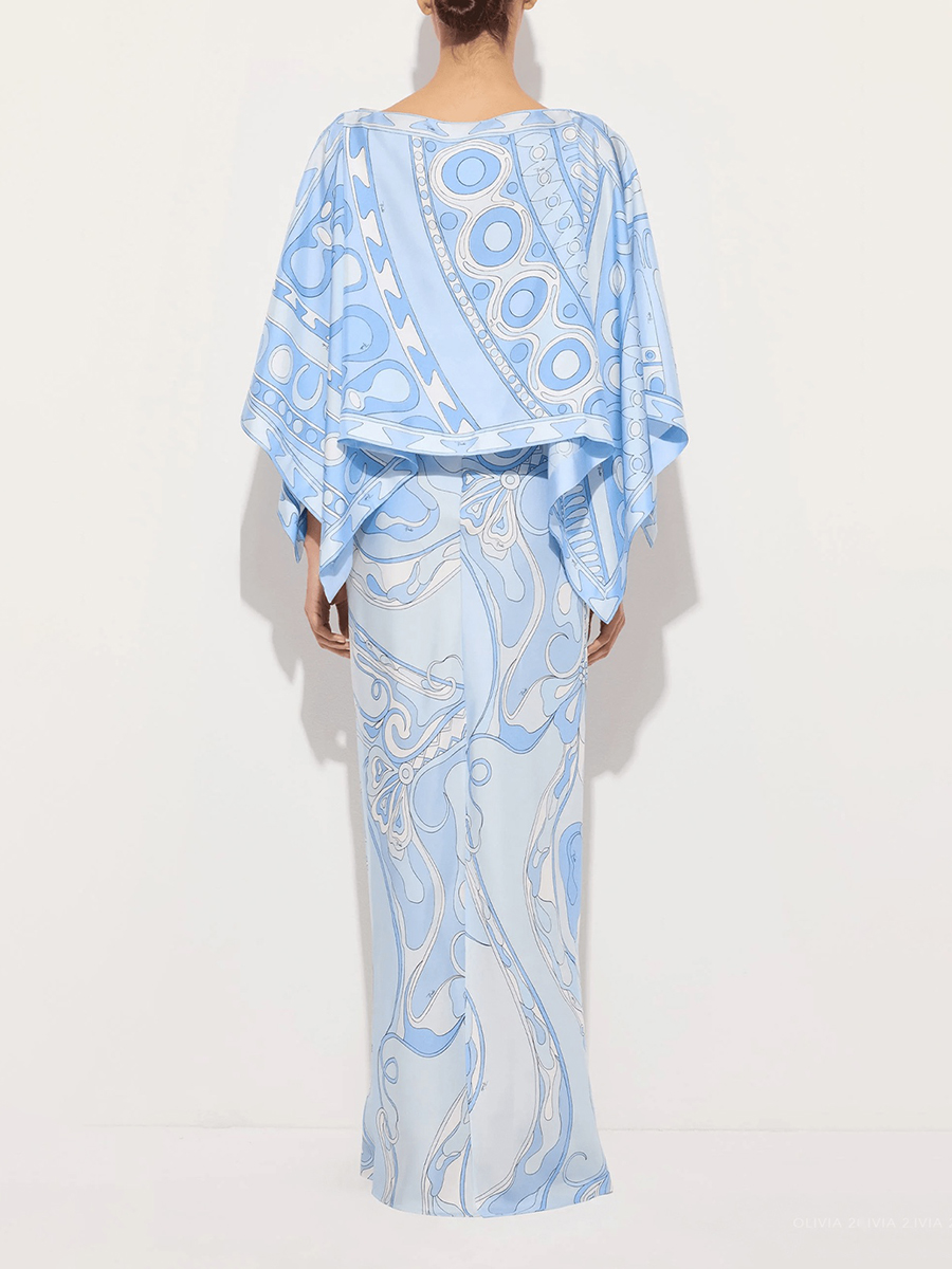 VGH Lichtblauwe abstracte prin - Summer Clothing Women Sale recensie en prijs