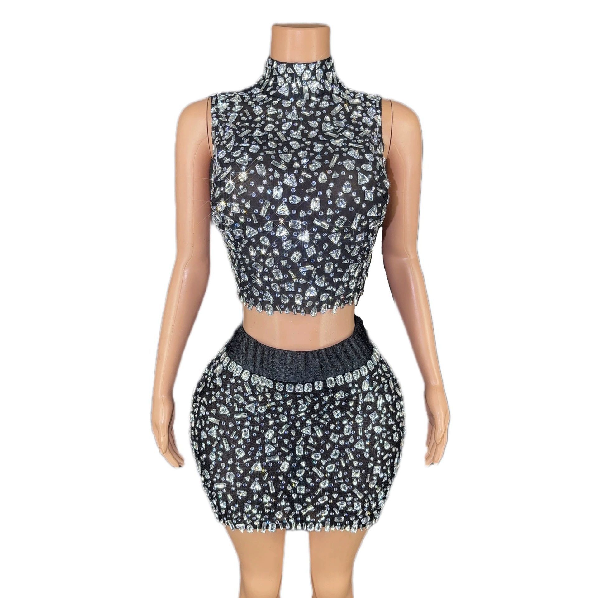 Volledige diamanten split jurk - Summer Clothing Words recensie en prijs