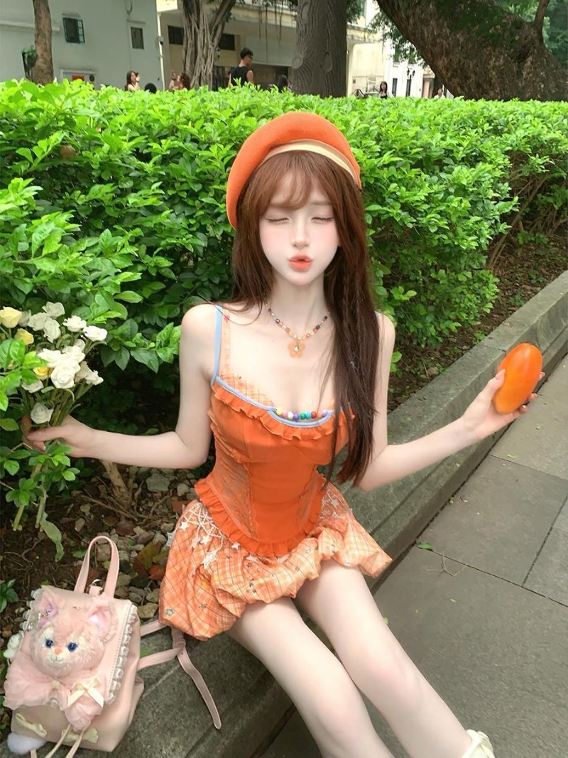 Zomer Nieuwe Oranje Dopamine Z - Summer Clothing Women Sale recensie en prijs