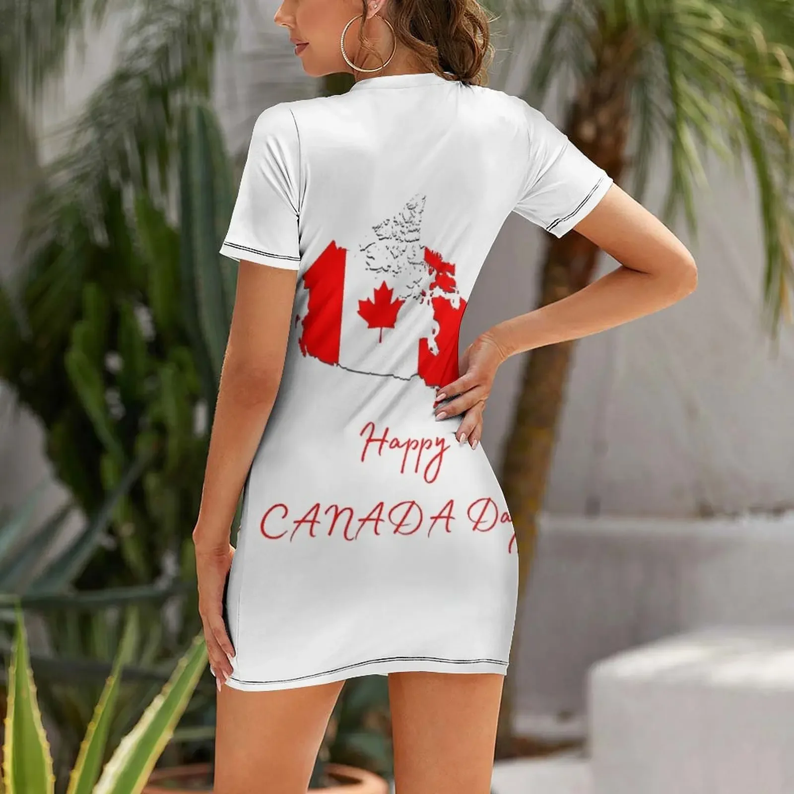 Happy Canada Day Jurk met kort - Summer Clothing Women Canada recensie en prijs