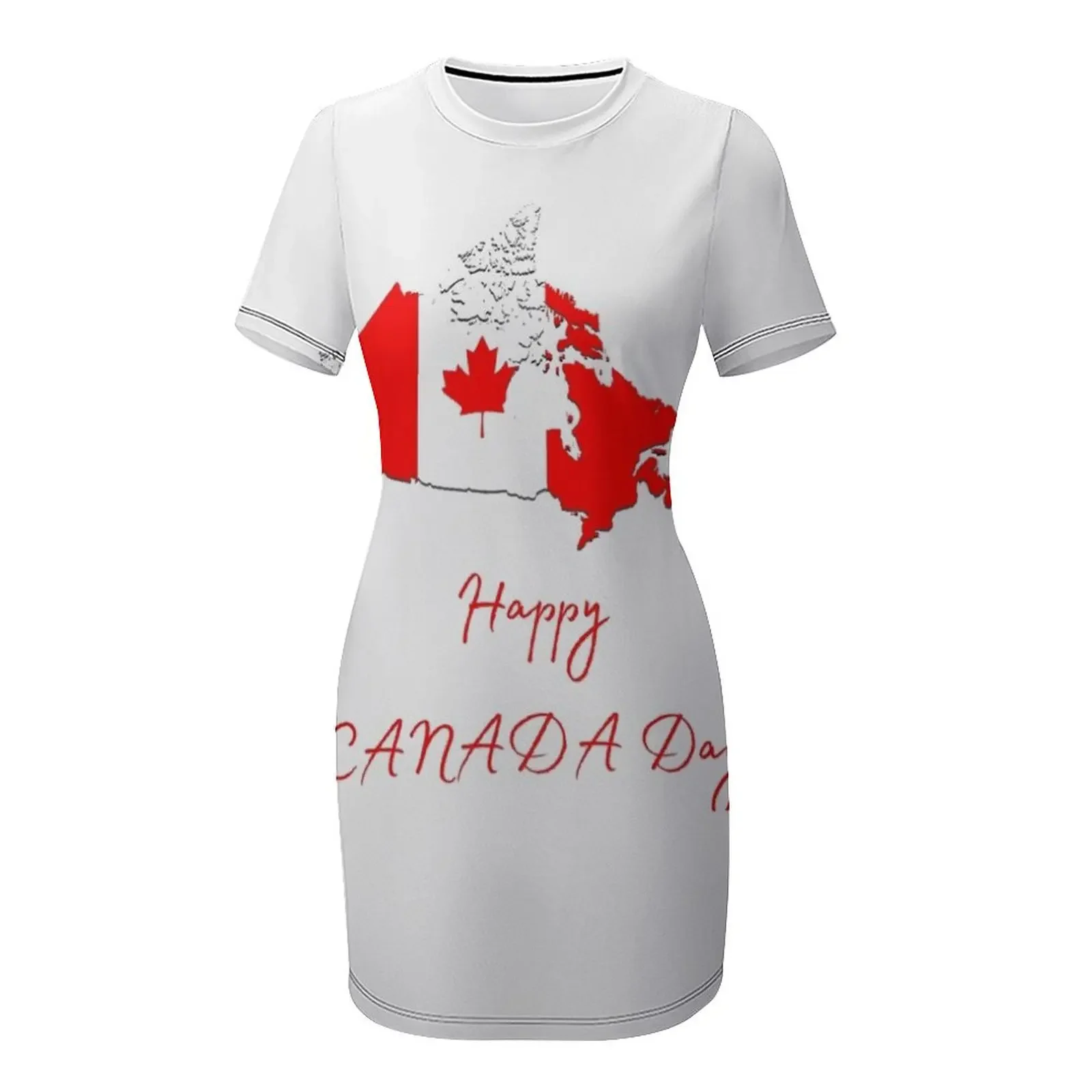 Happy Canada Day Jurk met kort - Summer Clothing Women Canada recensie en prijs