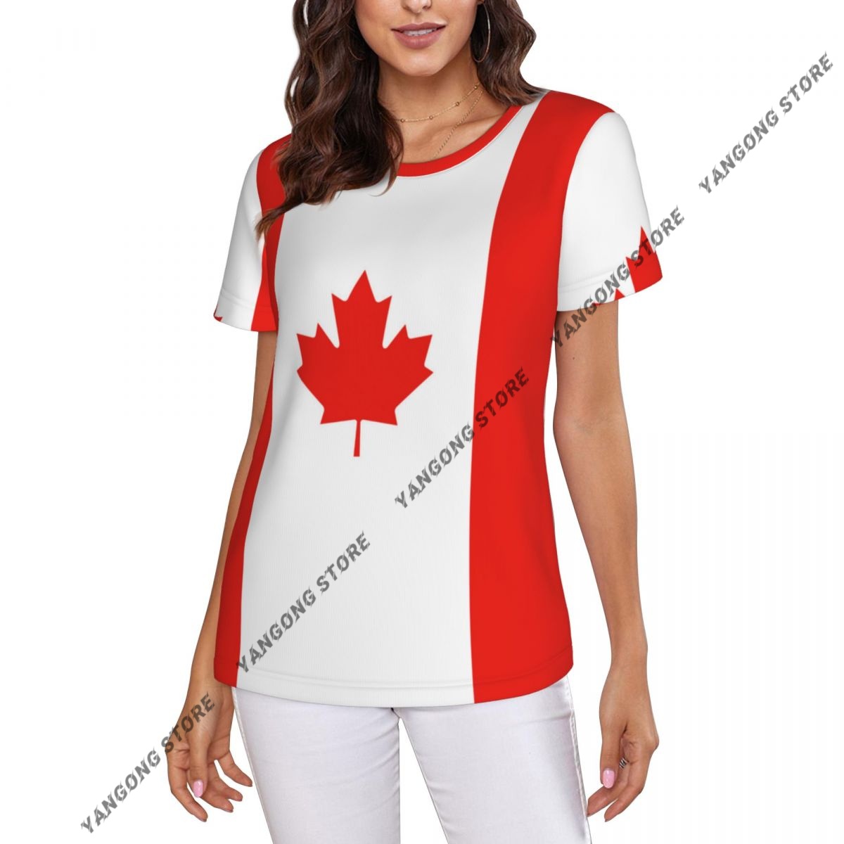 Dames T-shirt Canada Canadese  - Summer Clothing Women Canada recensie en prijs
