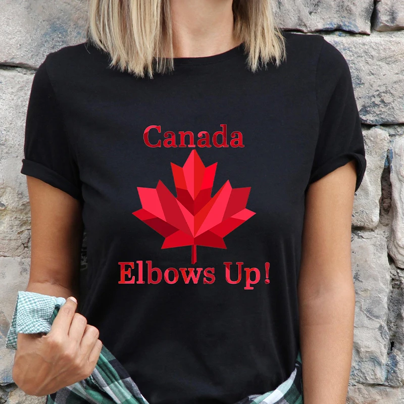 Elbows Up Canada Vrouwen T-shi - Summer Clothing Women Canada recensie en prijs
