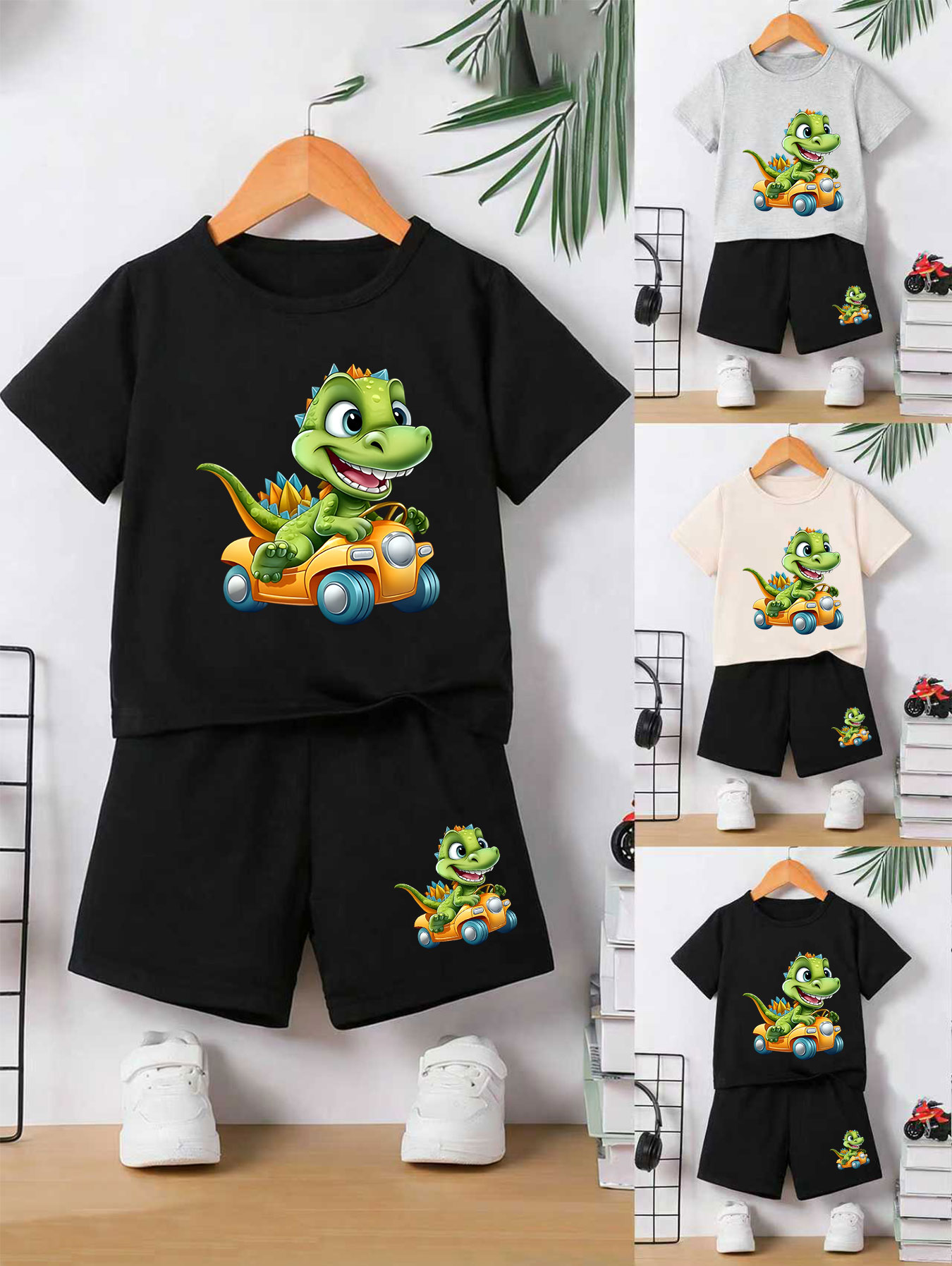 Comfortabele set met dino-prin - Summer Clothing Drive recensie en prijs